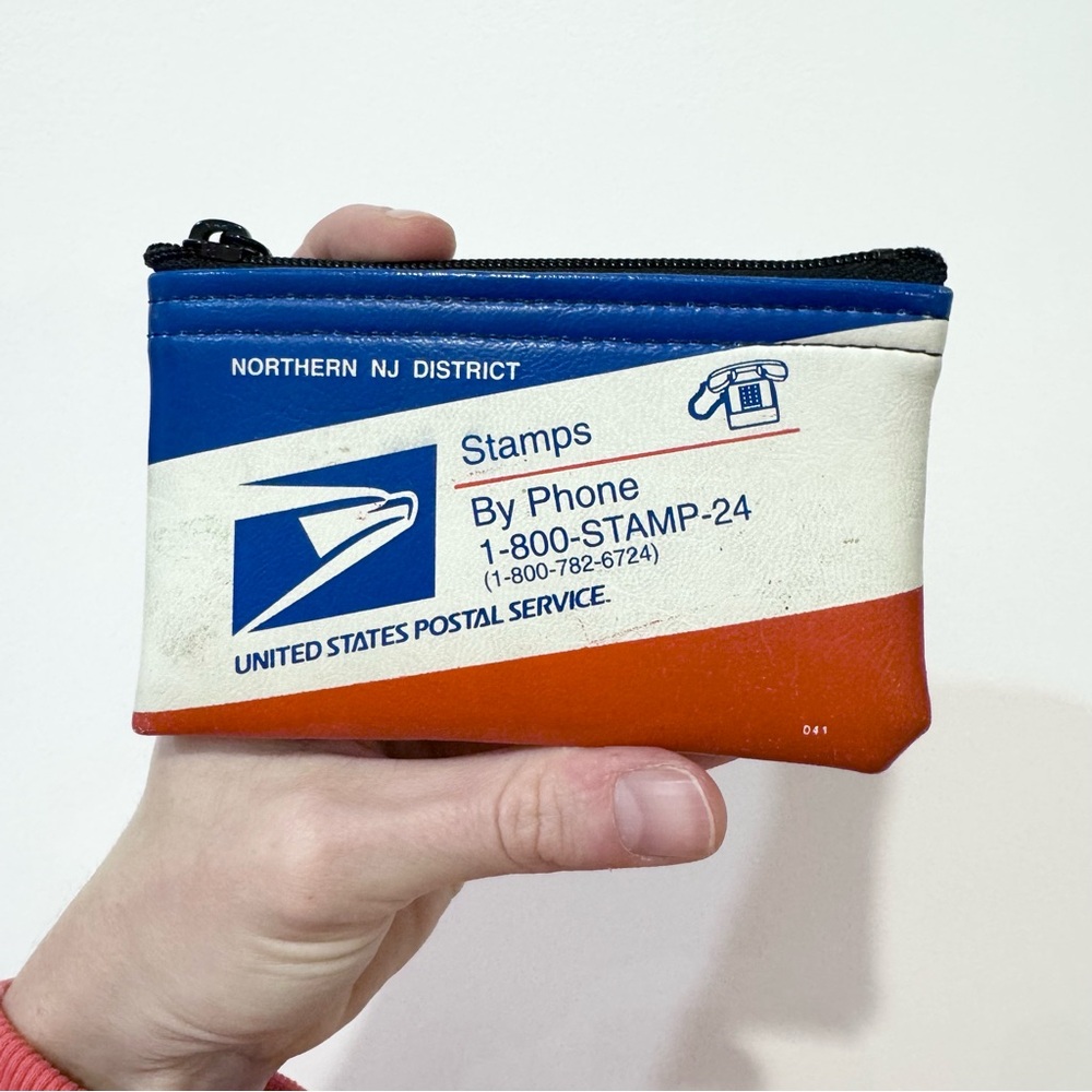 Authentic Vintage USPS Northern NJ DISTRICT Stamp/Coin Pouch